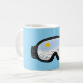 Mug Ski Goggles Mountain View Illustration Bleu clair (Devant gauche)