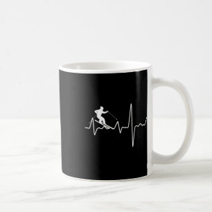 Mug Ski Heartbeat Ski de fond Pays Ski d'hiver Sports
