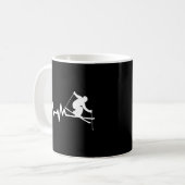 Mug Ski Heartbeat Skier (Devant gauche)