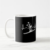 Mug Ski Heartbeat Skier Sports d'hiver (Gauche)