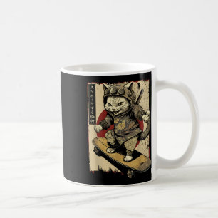 Mug Ski Japonais Samurai Chat Tattoo Kawaii Ninj