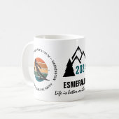Mug Ski Mt. Baker, Washington - Woman Skier Texte noir (Devant gauche)