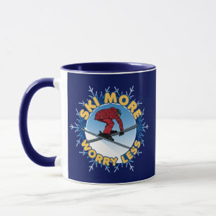 Mug Ski Plus Inquiète Moins Citation de ski