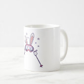 Mug Ski Rabbit avec bâtons de ski et lunettes de ski (Devant droit)