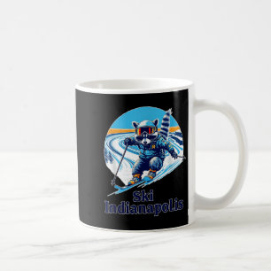 Mug Ski Raccoon De Style Rétro À Indianapolis Indiana