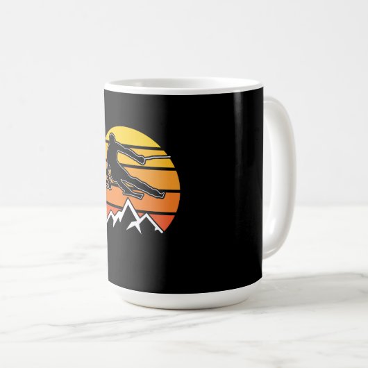 Mug Ski rétroactif (Devant droit)