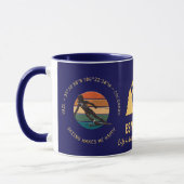Mug Ski Vail, Colorado - Femme Skier, Texte D'Or (Gauche)