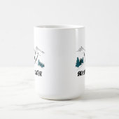 Mug Ski Vous Plus Tard Station De Ski Scène D'Hiver (Centre)