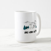Mug Ski Vous Plus Tard Station De Ski Scène D'Hiver (Devant droit)