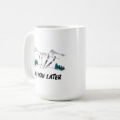 Mug Ski Vous Plus Tard Station De Ski Scène D'Hiver (Devant gauche)