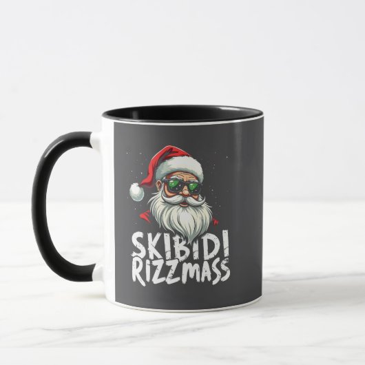 Mug Skibidi Rizzmas Funny Gen Alpha Slang Noël (Gauche)
