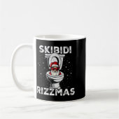 Mug Skibidi Rizzmas Funny Toilet Santa White Elephant (Gauche)