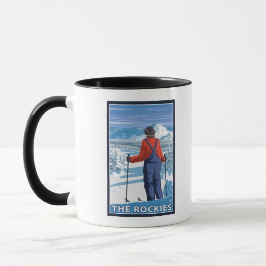 Mug Skier Admirant - Les Rocheuses (Gauche)