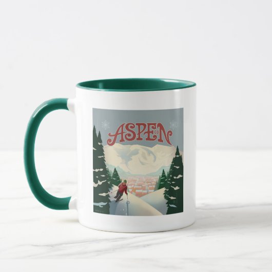 Mug Skier d'Aspen | Colorado (Gauche)