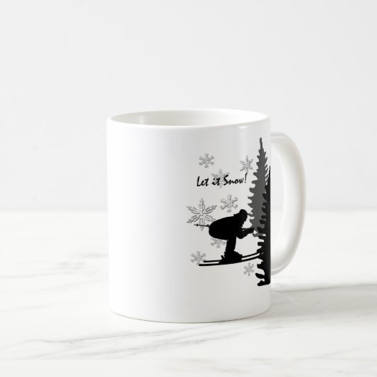 Mug Skier Il Neige (Devant droit)