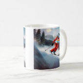 Mug Skier Sur La Montagne (Devant droit)