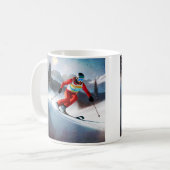 Mug Skier Sur La Montagne (Devant gauche)