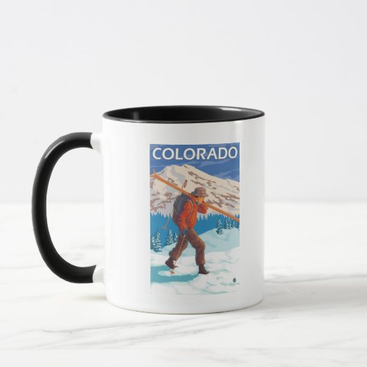 Mug Skier transportant des skisColorado (Gauche)