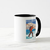 Mug Skier transportant des skisColorado (Devant droit)
