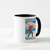 Mug Skier transportant ski de neige - Mont Adams, WA (Devant droit)