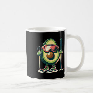 Mug Skieur à l'avocat avec lunettes de ski perches à n