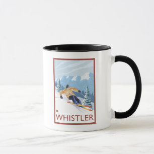 Mug Skieur de neige de Downhhill - Whistler, AVANT