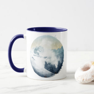 Mug Skieur en poudre de montagne