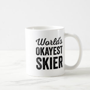 Mug Skieur moyen du monde entier Drôle Sarcasme Neige