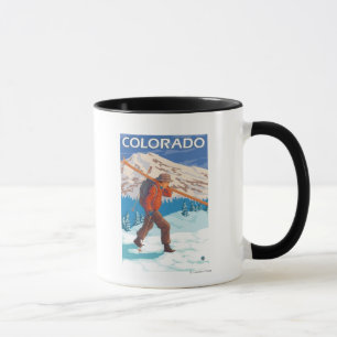 Mug Skieur portant SkisColorado