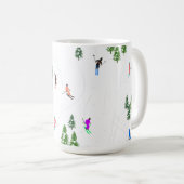 Mug Skieurs alpins Ski Illustration Skier (Devant droit)