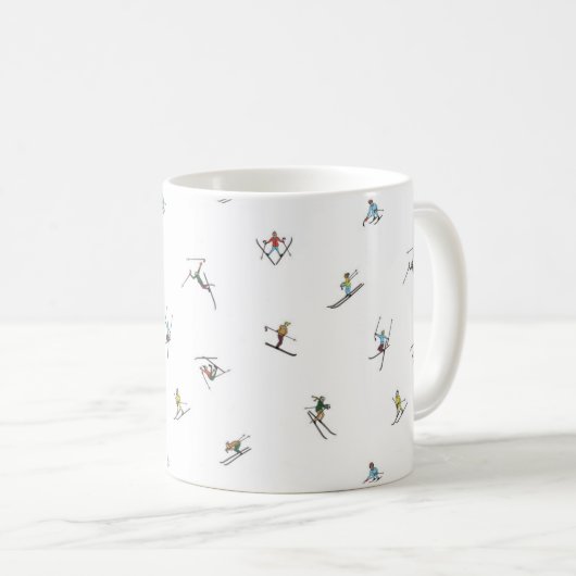 Mug Skieurs d'hiver en action Motif (Devant droit)