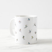 Mug Skieurs d'hiver en action Motif (Devant gauche)