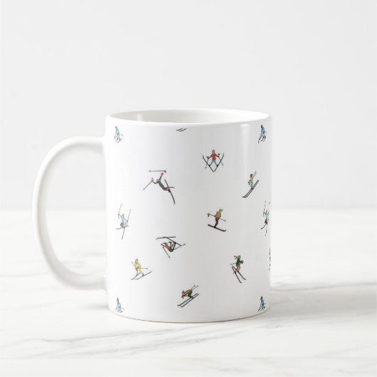 Mug Skieurs d'hiver en action Motif (Gauche)