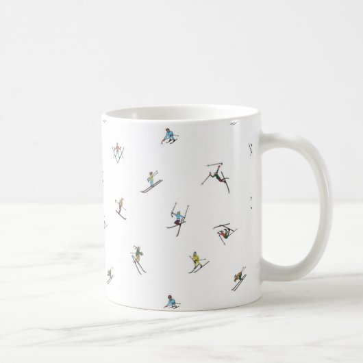 Mug Skieurs d'hiver en action Motif (Droite)