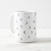 Mug Skieurs d'hiver en action Motif (Devant gauche)