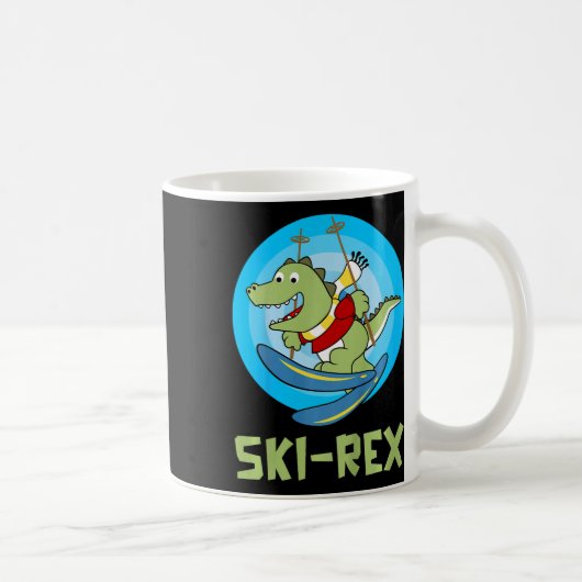 Mug Skiing Kids Ski-rex Funny Dino Toddler Funny  (Droite)