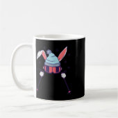 Mug Skiing Rabbit With Goggles And Ski Beanie Winter S (Gauche)