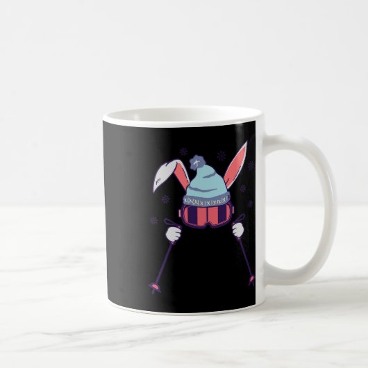 Mug Skiing Rabbit With Goggles And Ski Beanie Winter S (Droite)