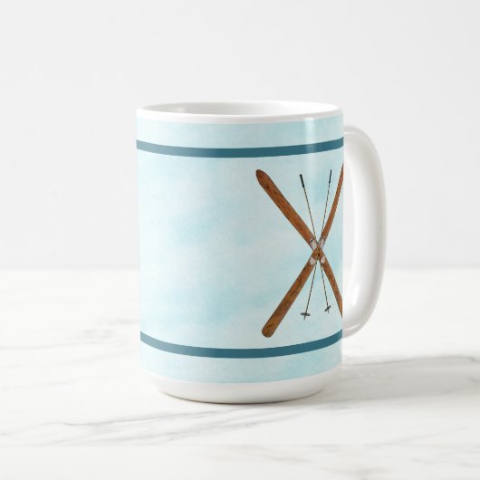 Mug Skis De Fond Sur Neige (Devant droit)