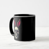Mug Skull Bunny – Dark Easter Art - caneca (Devant gauche)