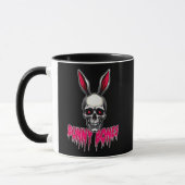 Mug Skull Bunny – Dark Easter Art - caneca (Gauche)