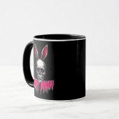Mug Skull Bunny – Dark Easter Art - caneca (Devant gauche)