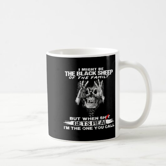 Mug Skull I Might Be The Black Retro Sheep Of The Fami (Droite)