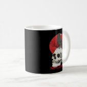 Mug Skull Nevermore Gothic Crow Raven Skull Head Emo P (Devant droit)