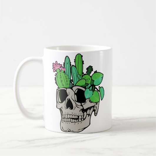 Mug Skull Plant Cute Garden Doll Planters Funny Garde (Gauche)