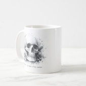 Mug Skull with roses watercolor painting (Devant gauche)