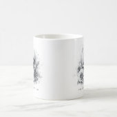 Mug Skull with roses watercolor painting (Centre)