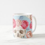 Mug Skuls & Fleurs Art (Devant droit)