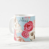 Mug Skuls & Fleurs Art (Devant gauche)
