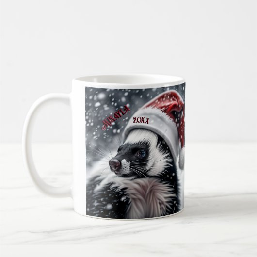 Mug Skunk à Santa Hat (Gauche)